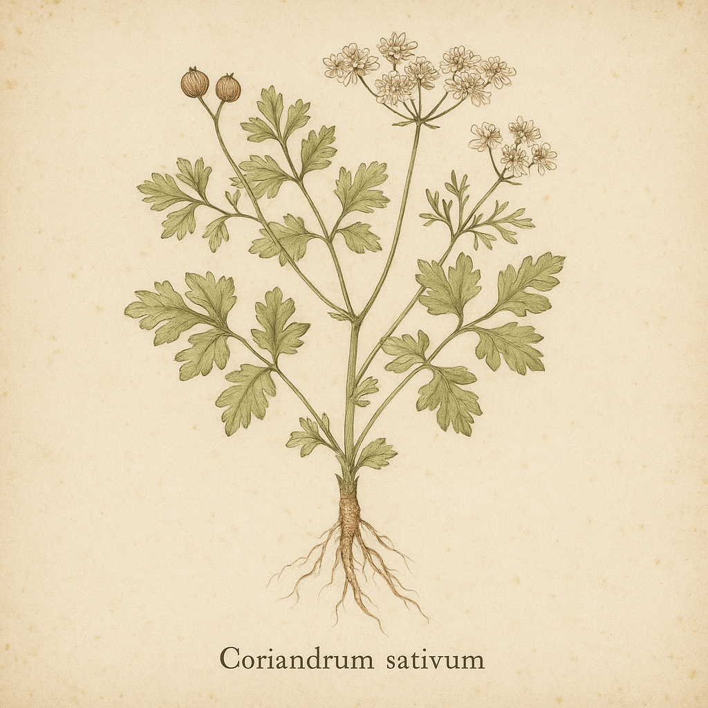 Coriandrum sativum (koriander)