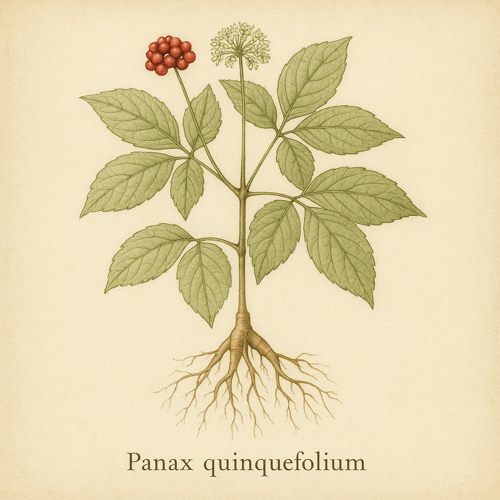 Panax quinquefolium (amerikansk ginseng)