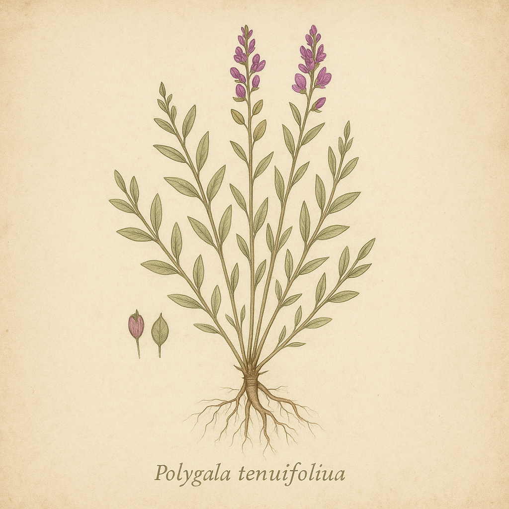 Polygala tenuifolia (yuan zhi)