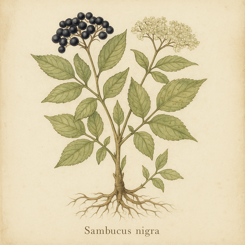 Sambucus nigra (svarthyll / hyllebær)
